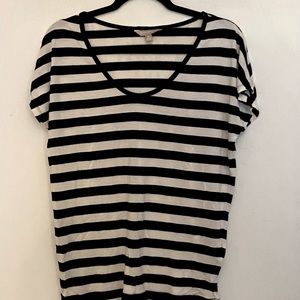 Striped, Capped Short Sleeve Shirt